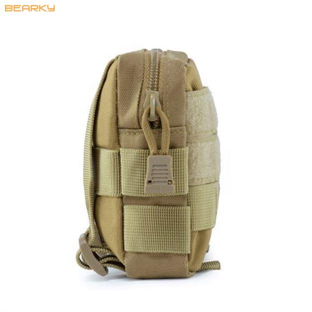 Compact MOLLE Tactical Utility Pouch with Customizable Logo Panel